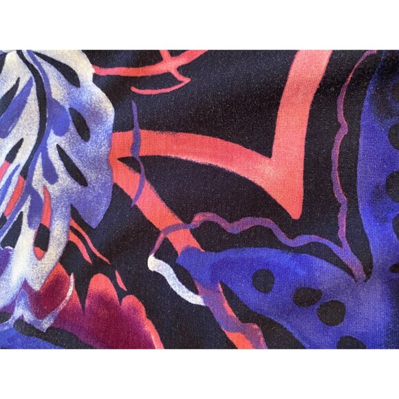 Chicos 2 Women's L Top Rayon Blend Multicolor Floral Print Artsy Blouse Office - Picture 9 of 10